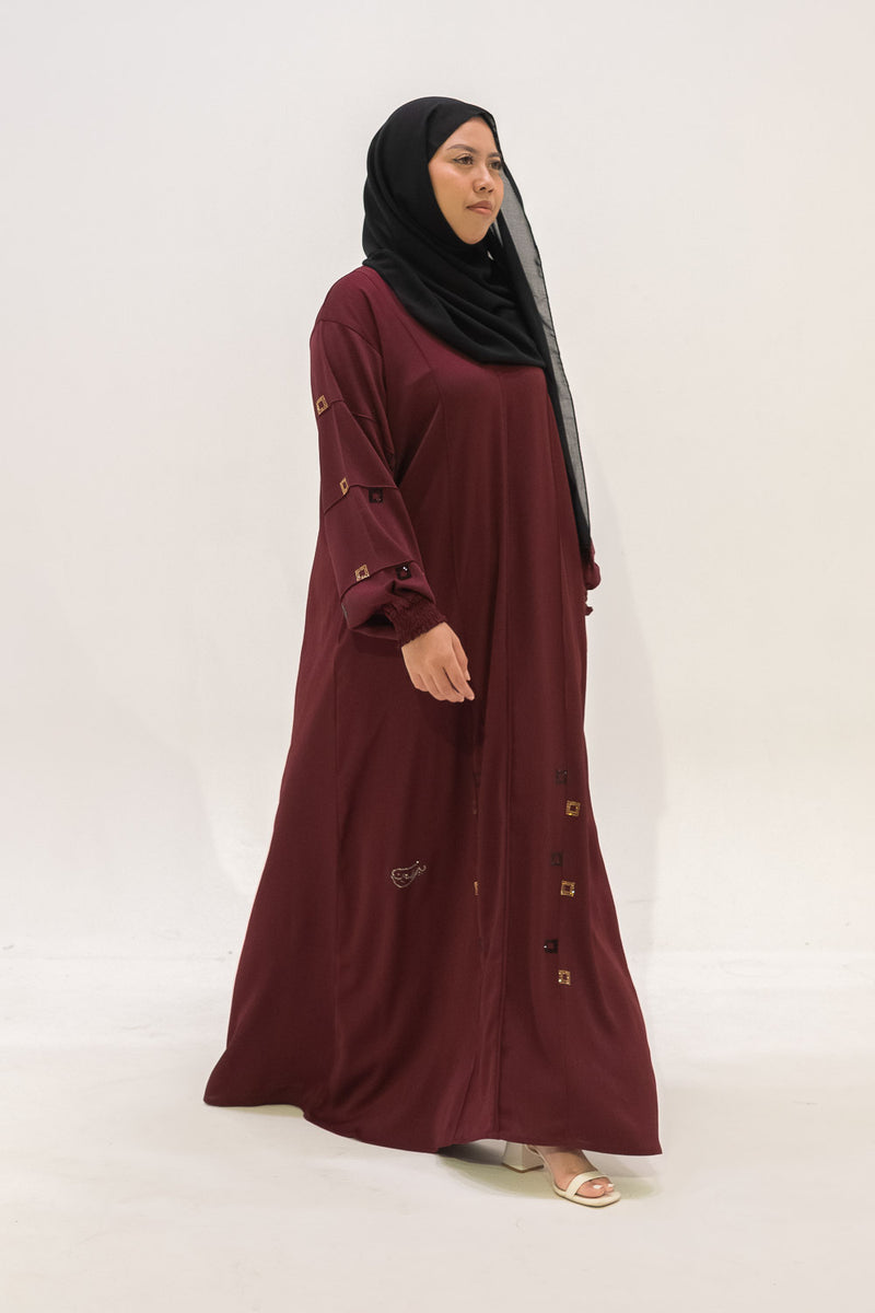 Omani Abaya - Maroon