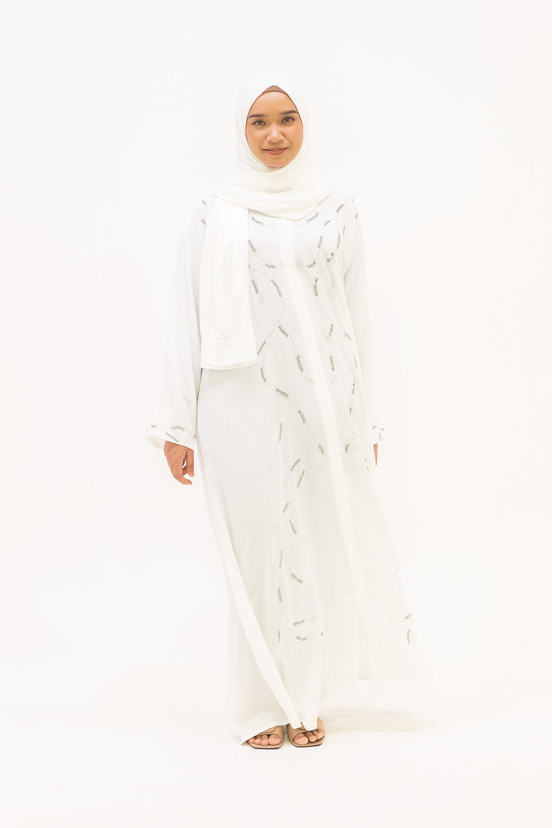 Sharqia Abaya - Pure White