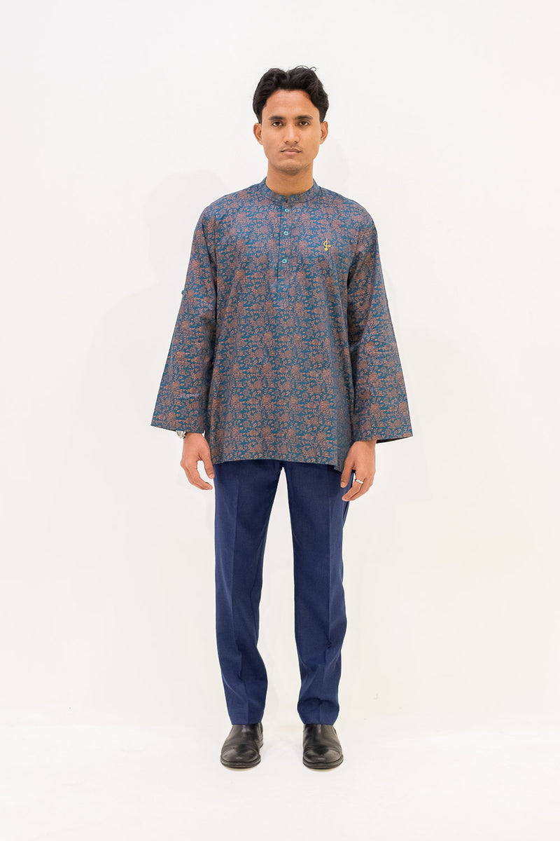 Aslam Kurta - Blue Rose