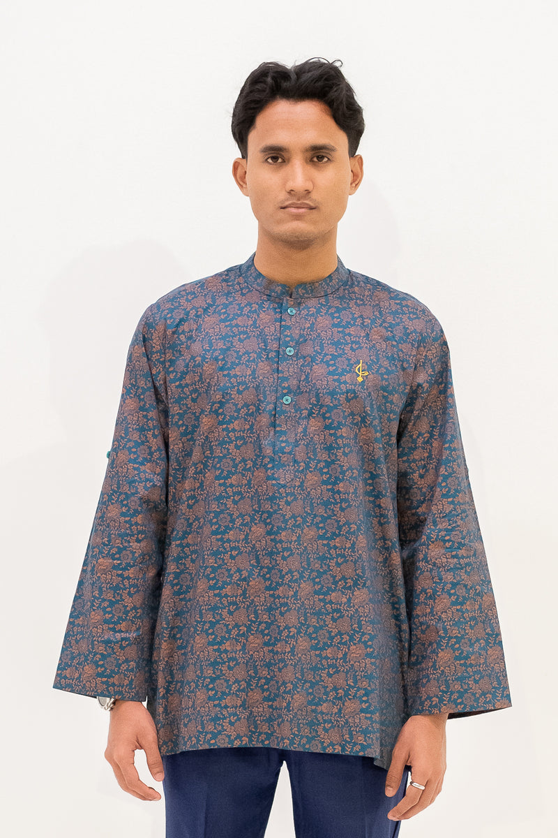 Aslam Kurta - Blue Rose