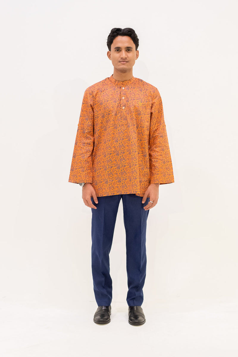 Aslam Kurta - Orange Rose