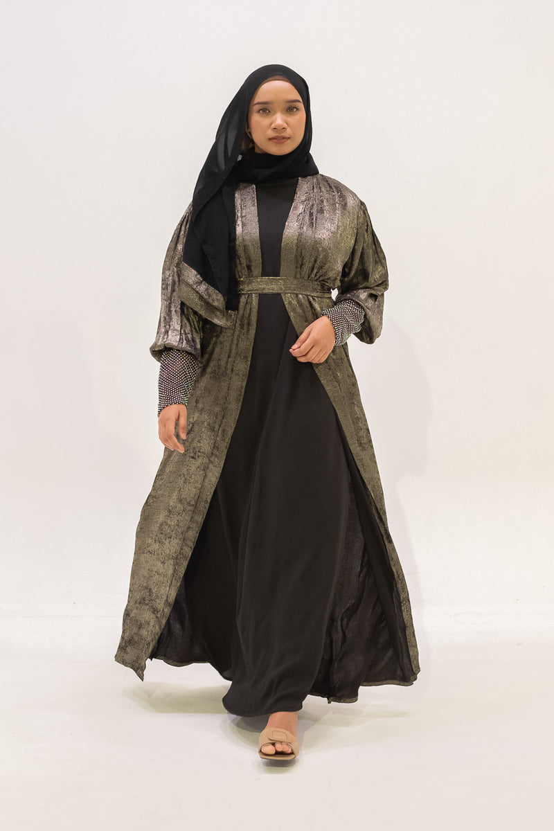 Mehra Abaya - Dark Silver