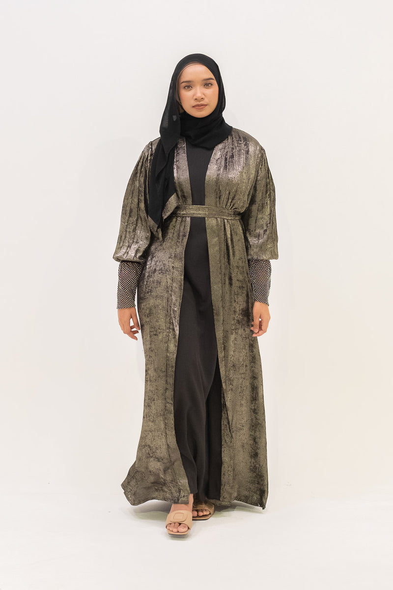 Mehra Abaya - Dark Silver