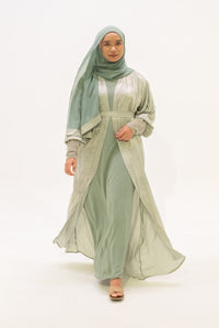 Mehra Abaya - Silver Mint