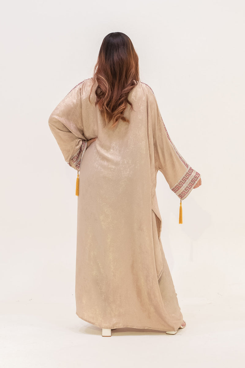 Anne Shimmer Kaftan - Champagne Pink