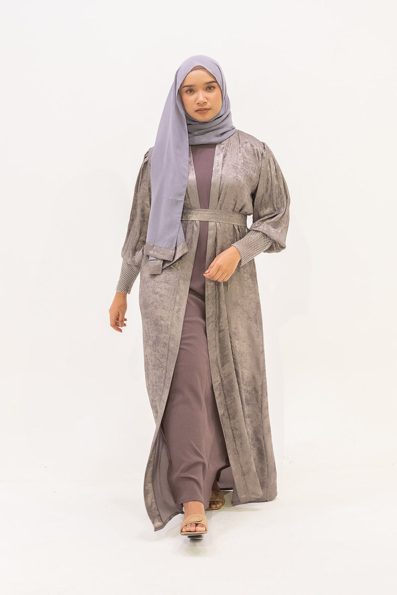 Mehra Abaya - Silver Purple