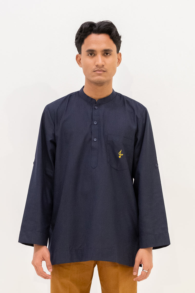 Nasir Kurta - Navy Blue