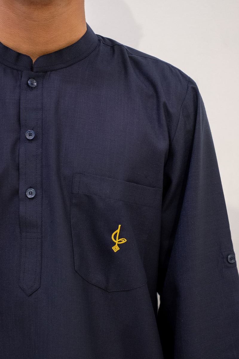 Nasir Kurta - Navy Blue