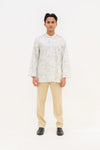 Aslam Kurta - White Paisley