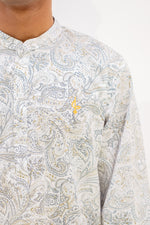 Aslam Kurta - White Pasley