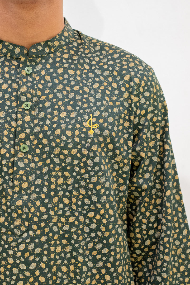 Aslam Kurta - Green Leaf