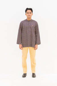 Aslam Kurta - Purple Leaf