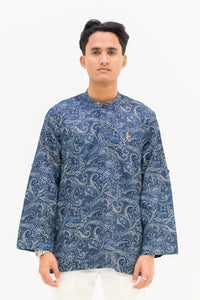 Aslam Kurta - Blue Paisley