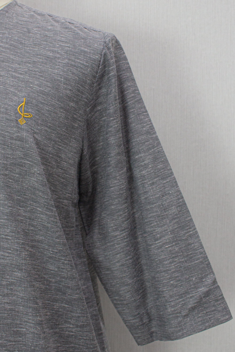 Farhan Kurta - Ash Grey 3/4