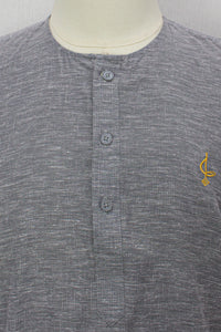 Farhan Kurta - Ash Grey 3/4