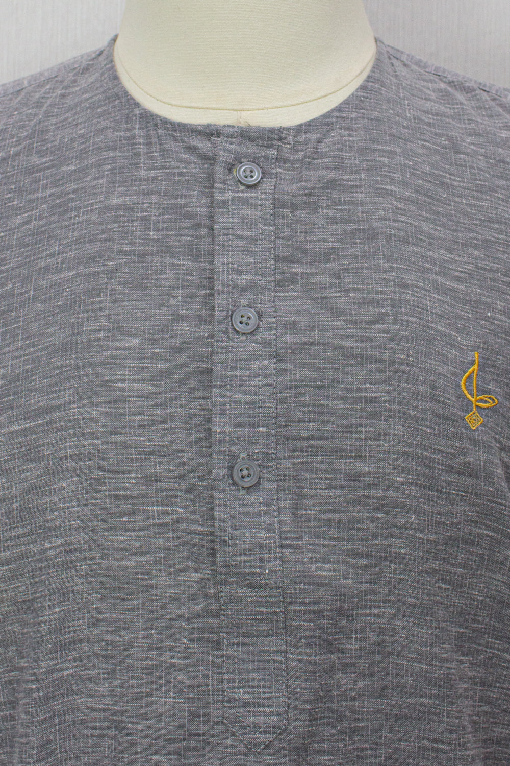 Farhan Kurta - Ash Grey 3/4