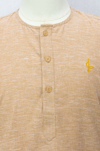 Farhan Kurta - Light Brown 3/4
