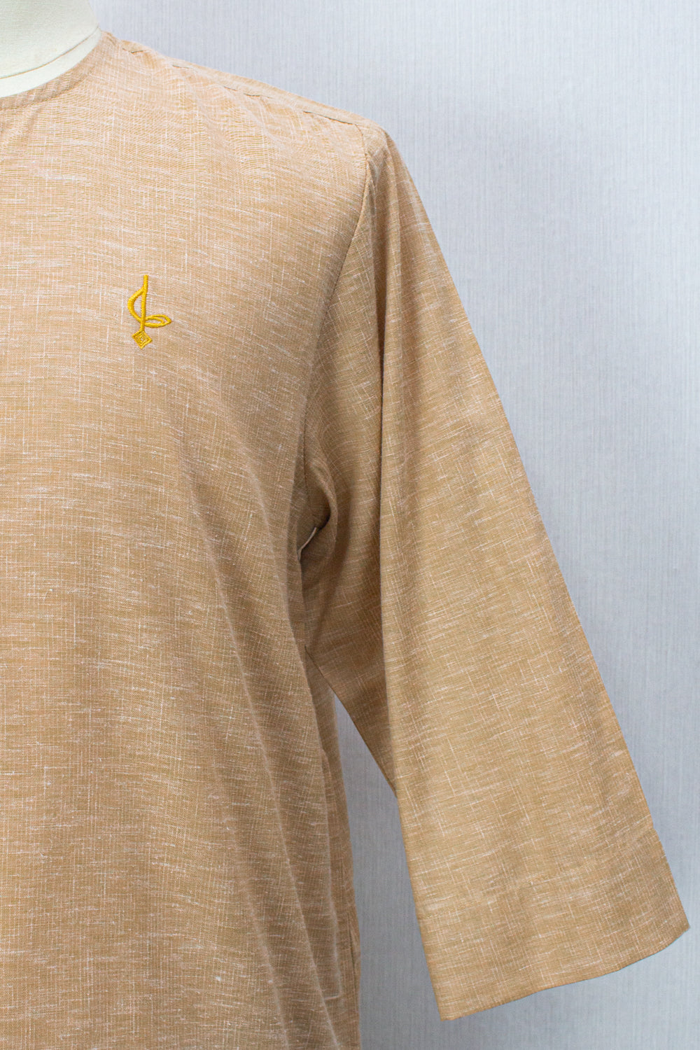 Farhan Kurta - Light Brown 3/4