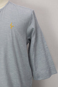 Farhan Kurta - Light Grey 3/4