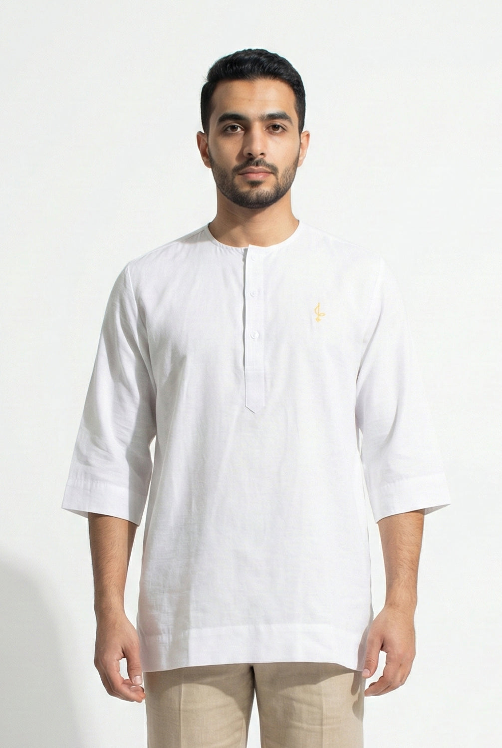 Farhan Kurta - White 3/4