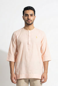 Farhan Kurta - Peach 3/4