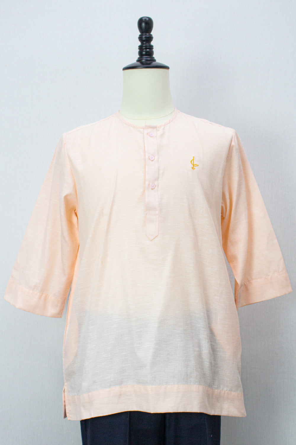 Farhan Kurta - Peach 3/4
