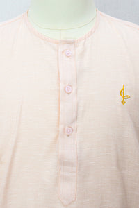 Farhan Kurta - Peach 3/4
