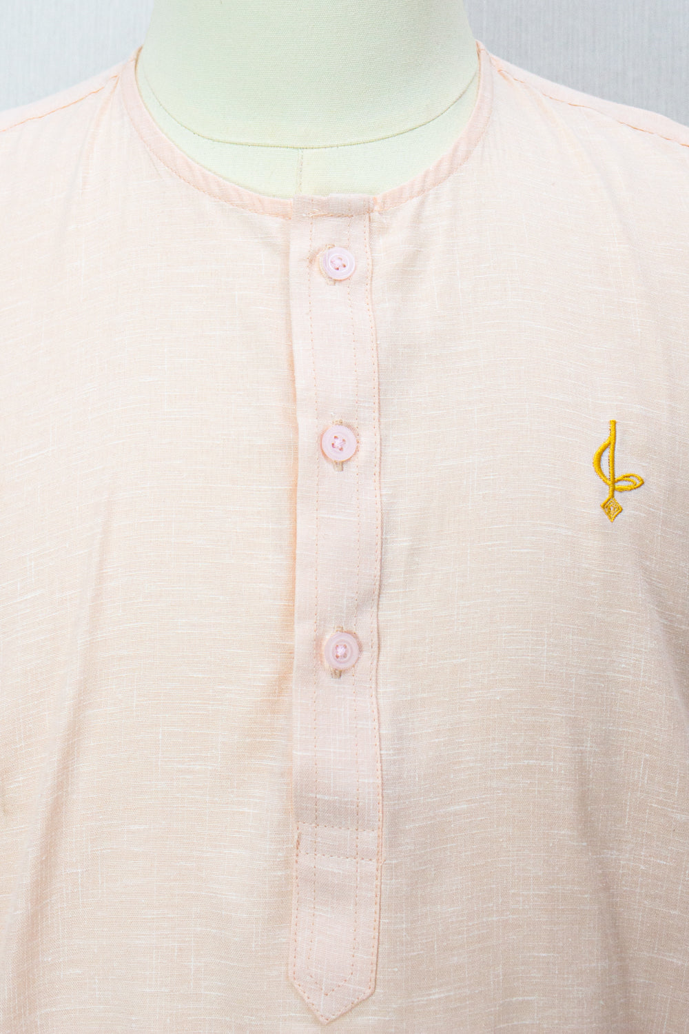 Farhan Kurta - Peach 3/4