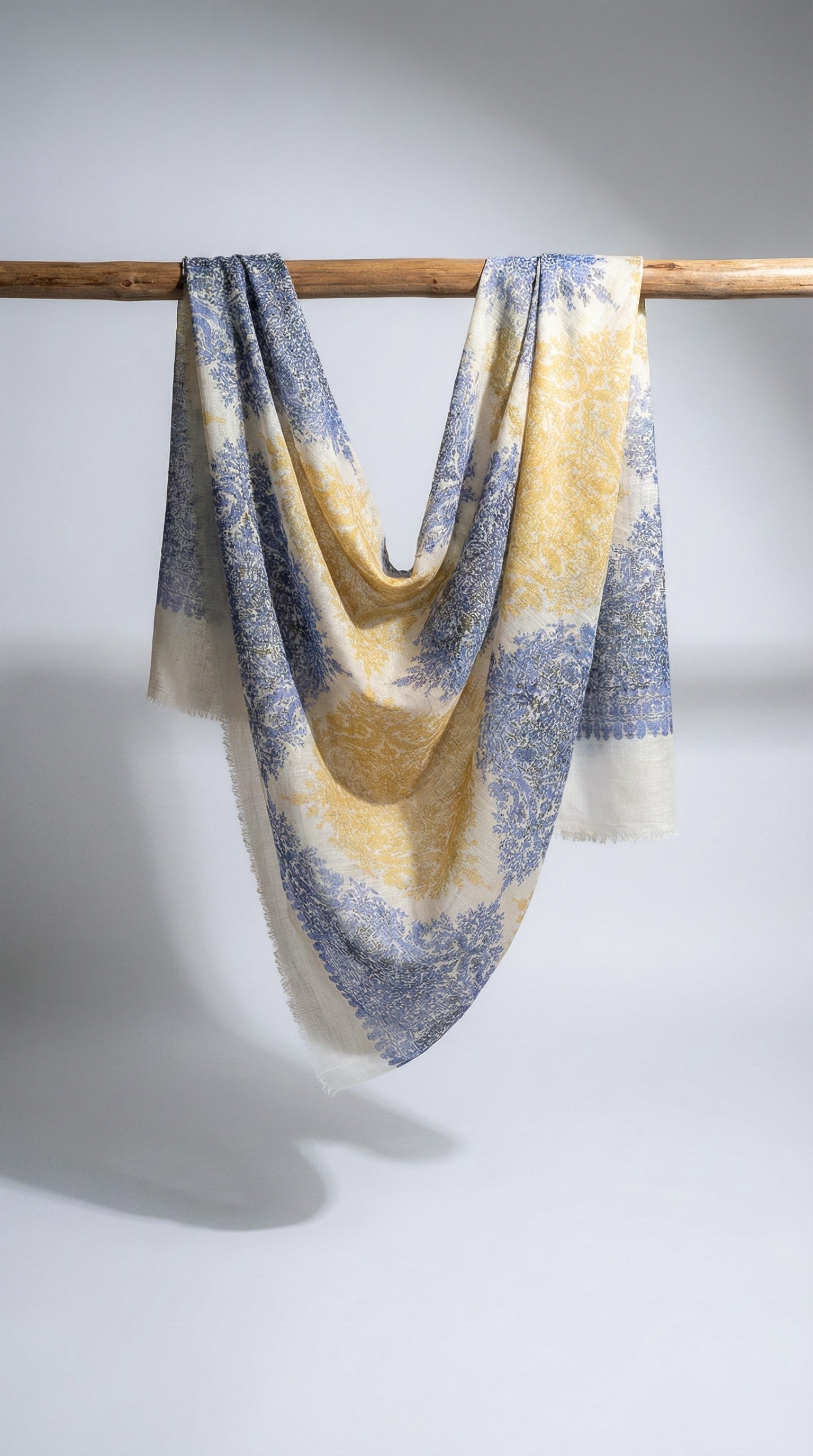 Paris Shawl - Yellow Blue