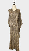 Geo Bold Stripes Kaftan, Gold