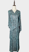 Geo Bold Stripes Kaftan, Tiffany Blue