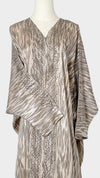 Geo Bold Stripes Kaftan, Beige