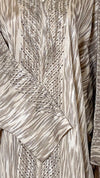 Geo Bold Stripes Kaftan, Beige