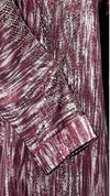 Geo Bold Stripes Kaftan, Maroon