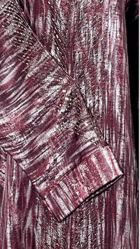 Geo Bold Stripes Kaftan, Maroon