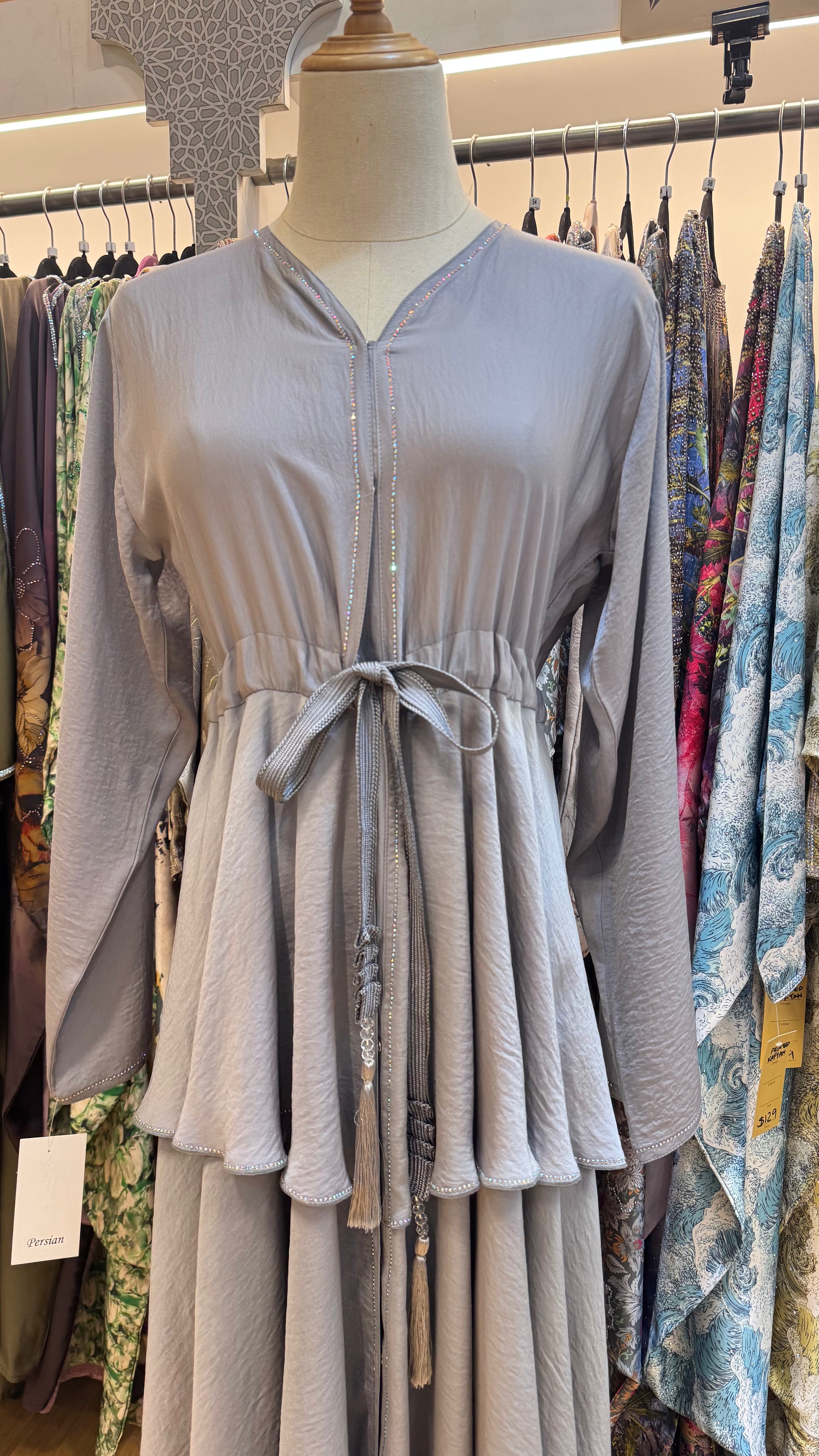 June Tier Abaya - Grey