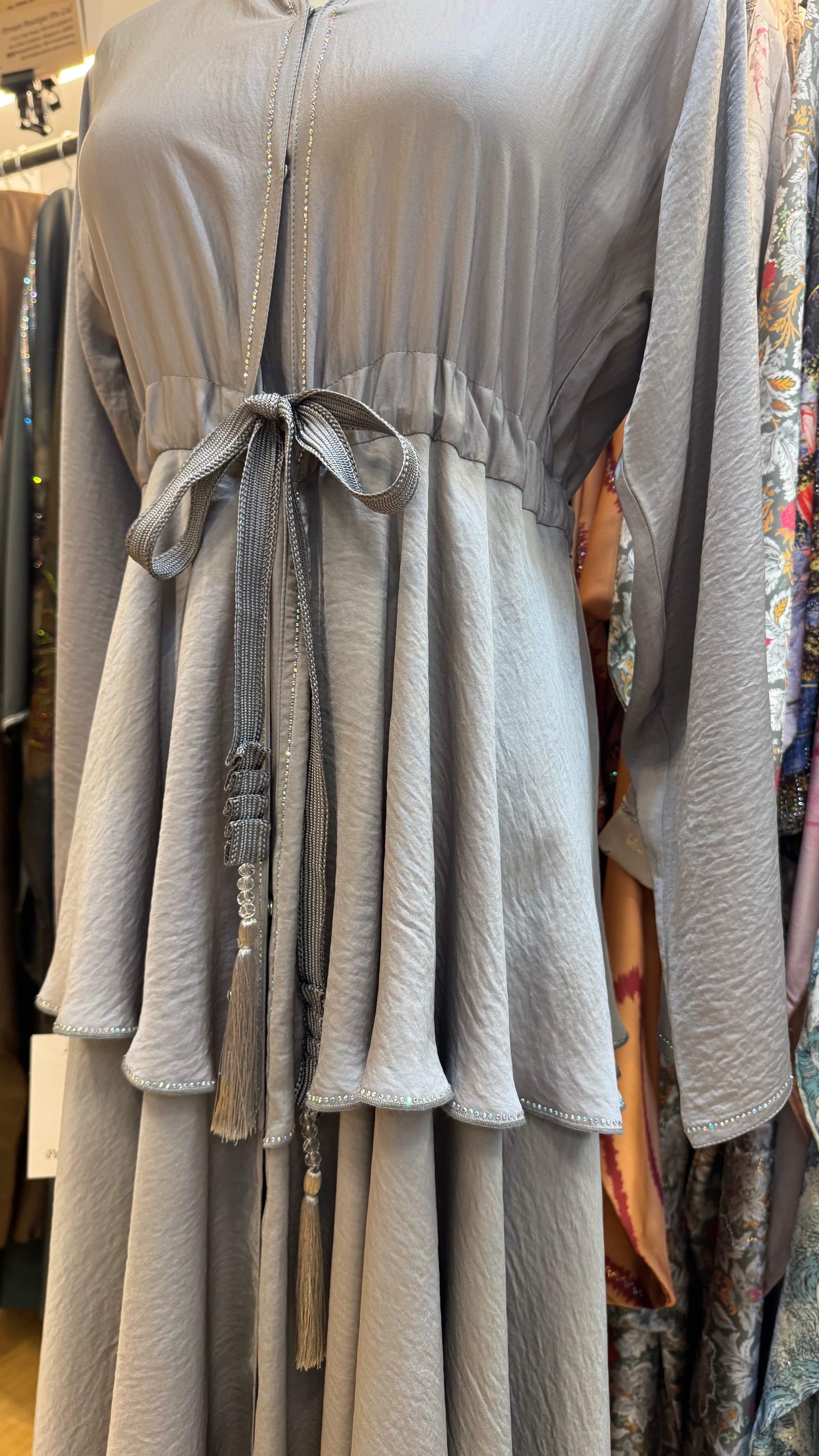 June Tier Abaya - Grey