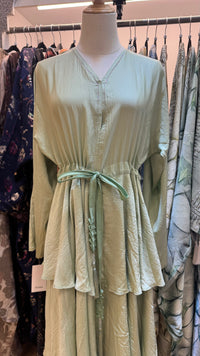 June Tier Abaya - Mint