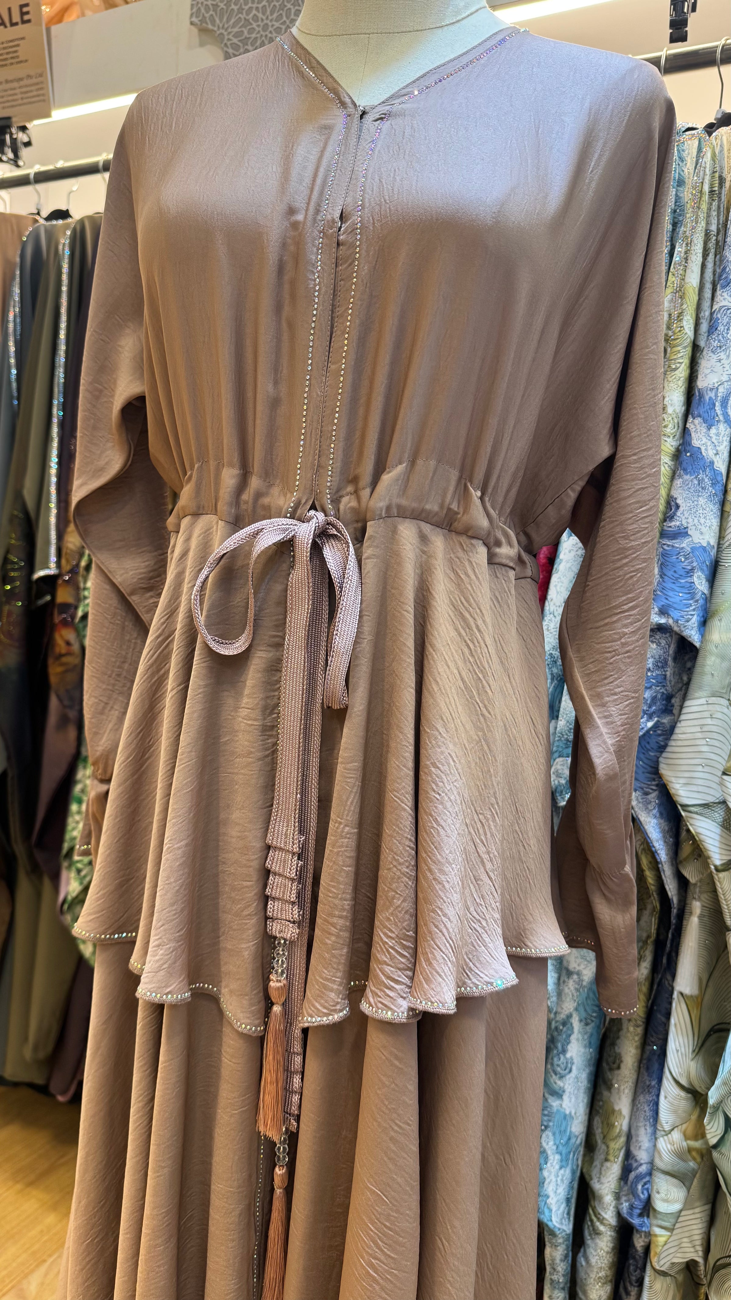 June Tier Abaya - Brown
