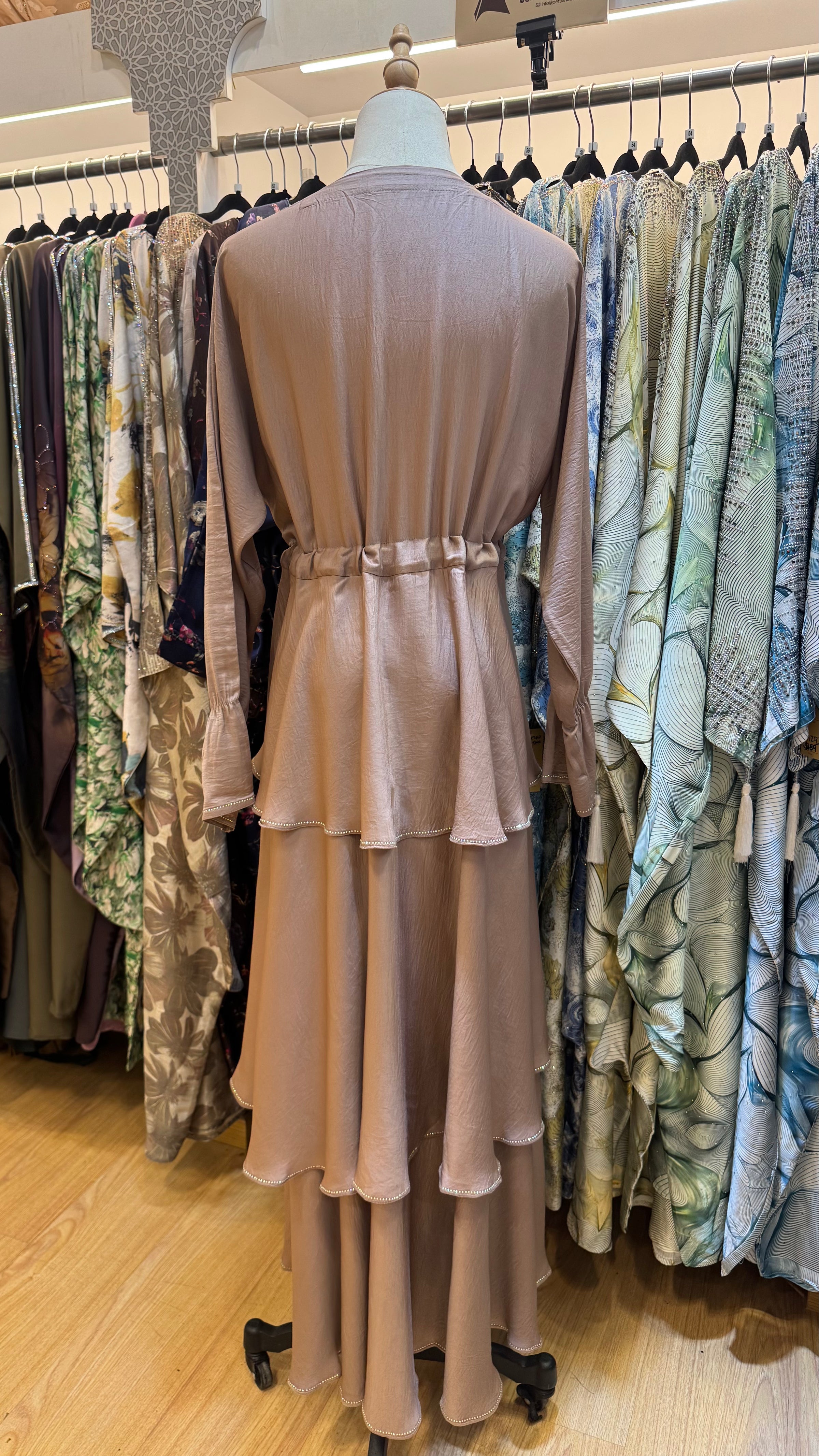 June Tier Abaya - Brown