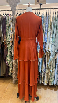 June Tier Abaya - Burnt Orange