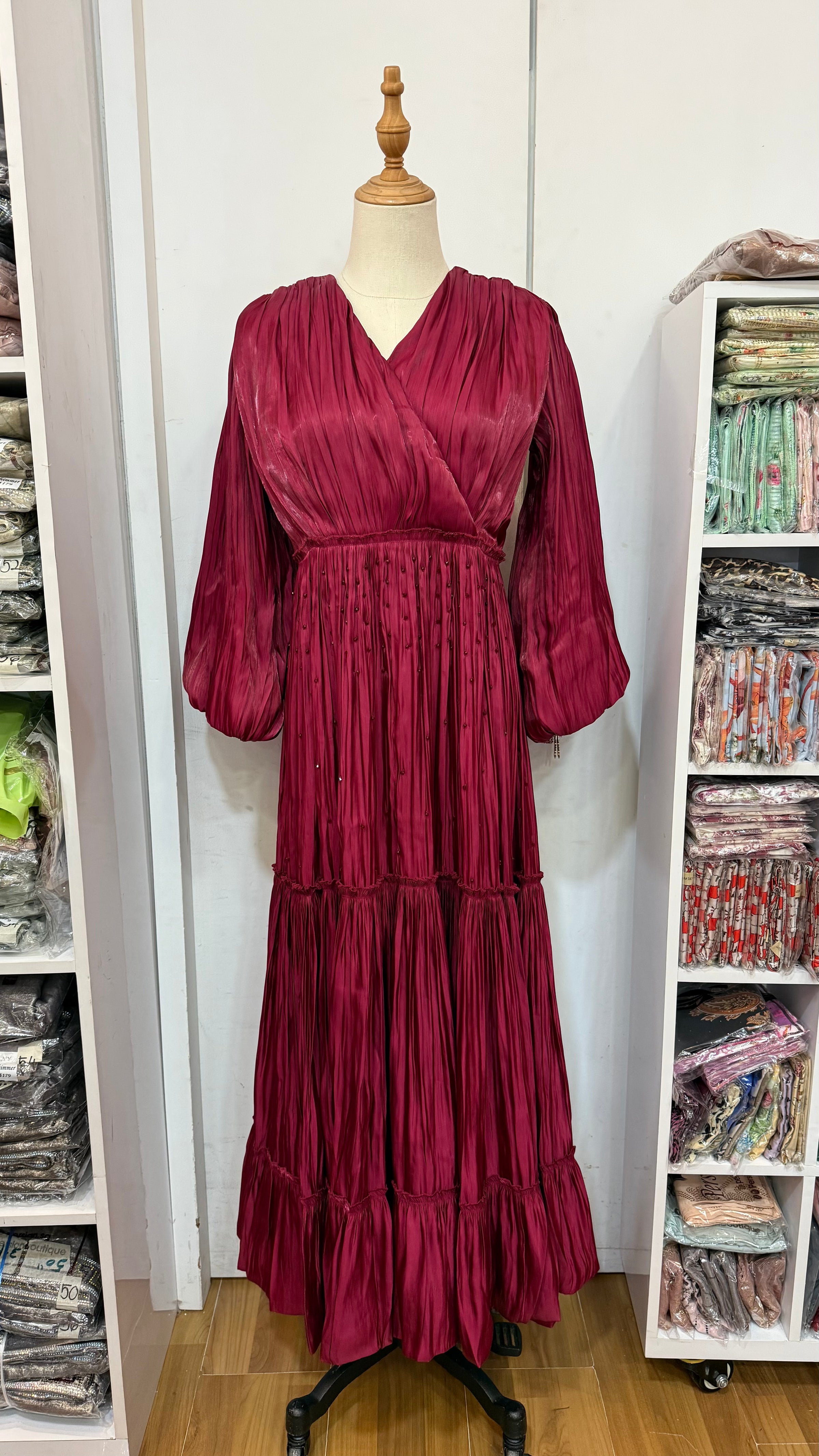 Santorini Dress - Maroon