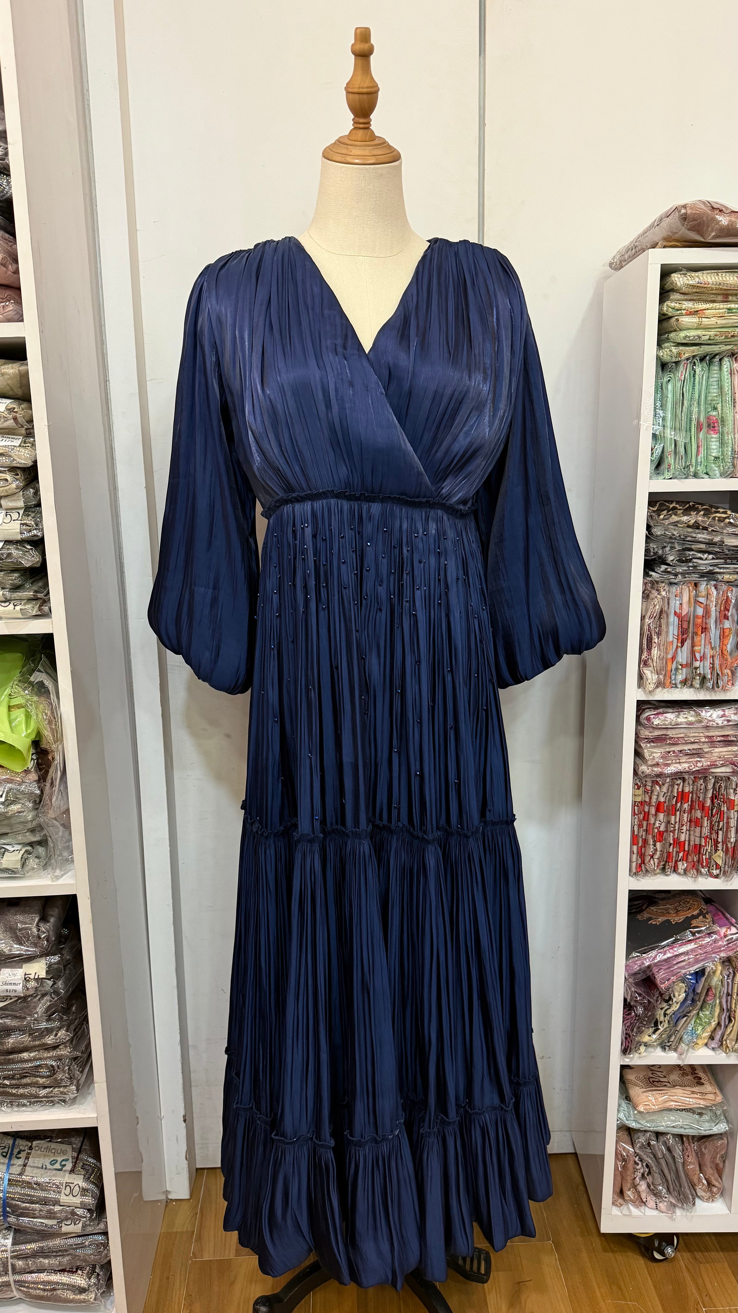 Santorini Dress - Navy Blue