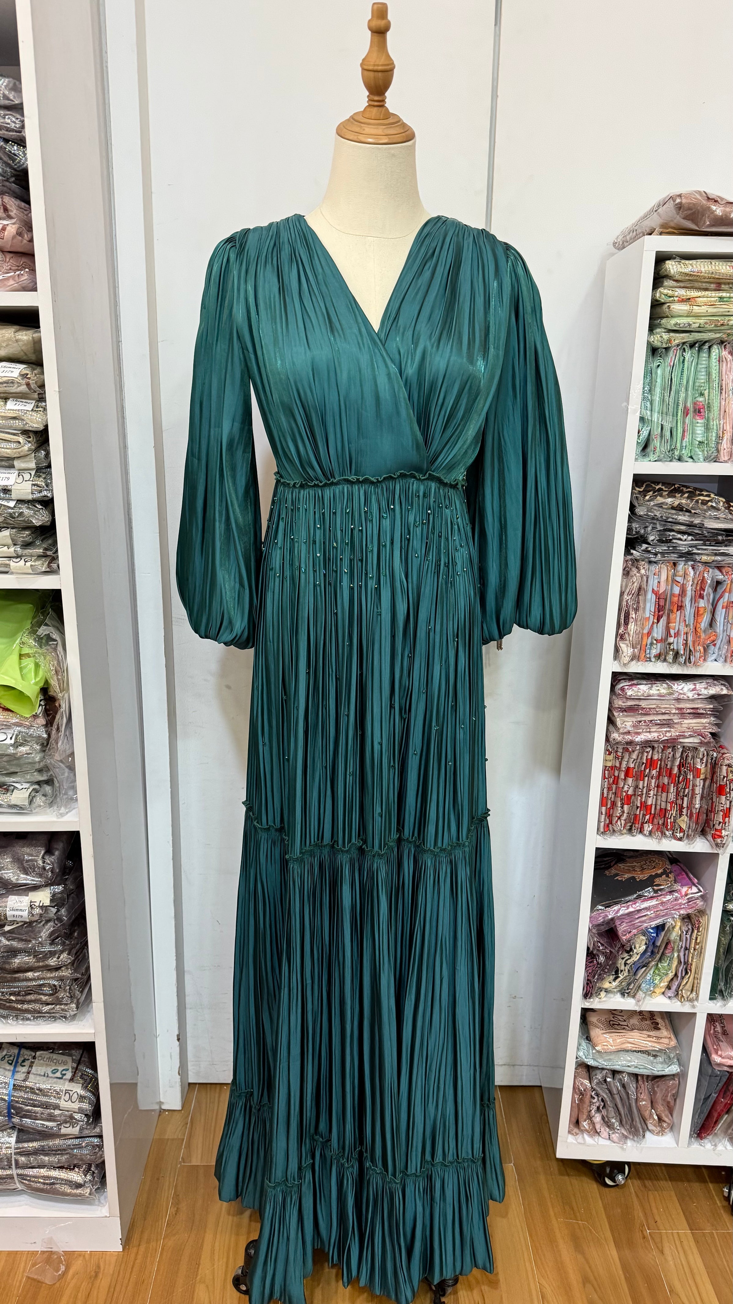 Santorini Dress - Forest Green