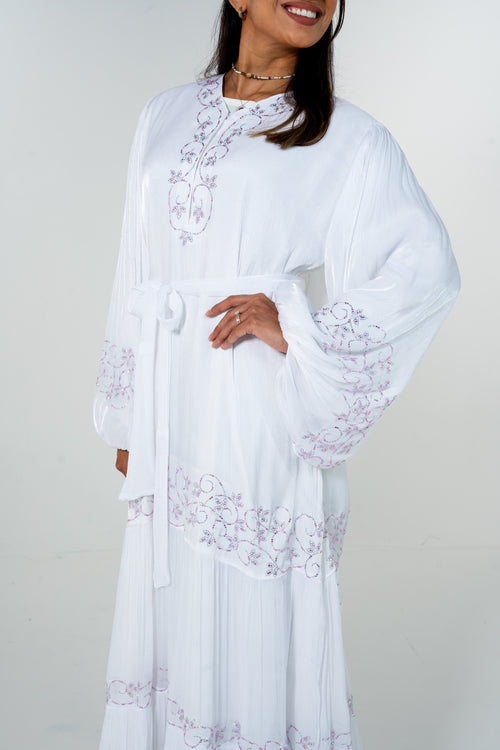 Kaythy Abaya - White