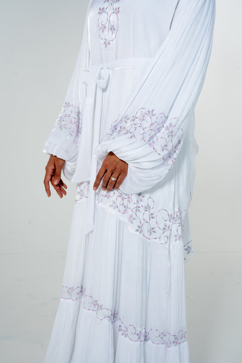 Kaythy Abaya - White