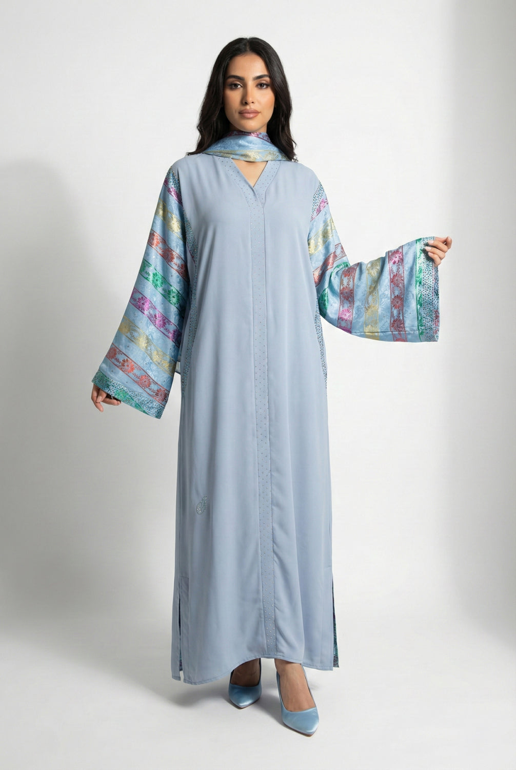 Khaliji Abaya - Baby Blue