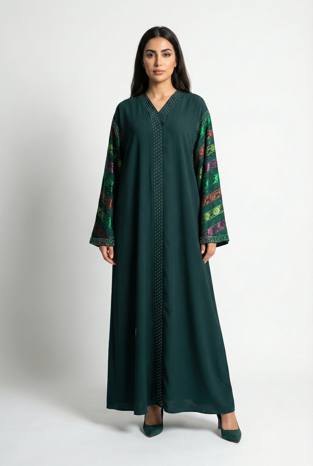 Khaliji Abaya - Emerald