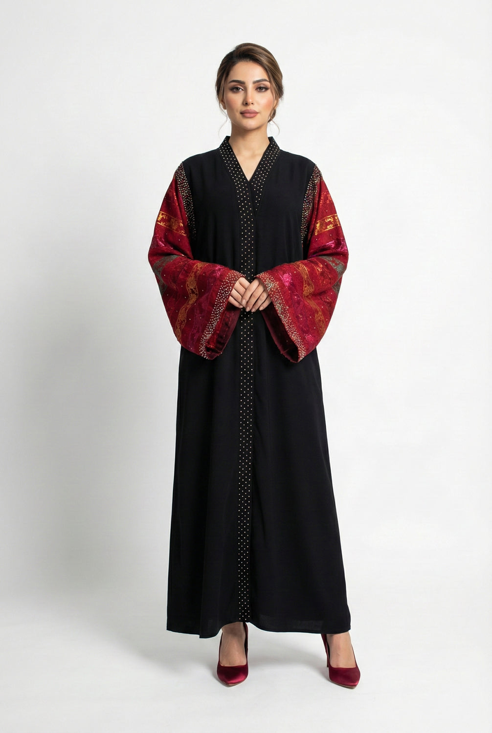 Khaliji Abaya - Maroon