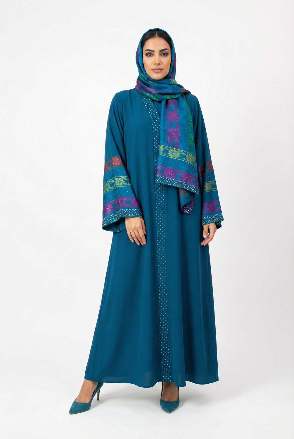 Khaliji Abaya - Turquoise